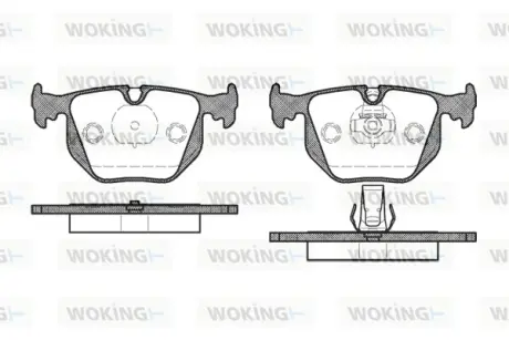 Задні тормозні (гальмівні) колодки WOKING P281320