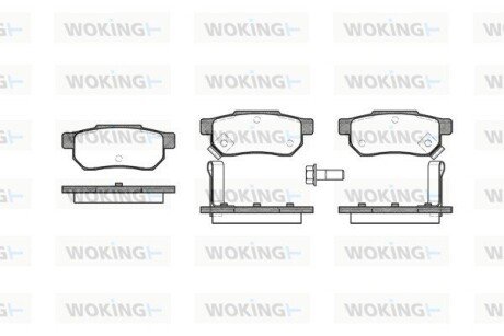 Задние тормозные колодки woking P3333.02 на Rover 400