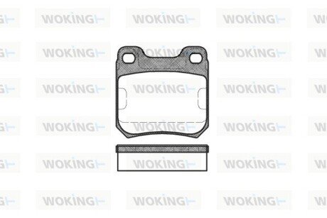 Задние тормозные колодки woking P3393.40 на Опель Омега б