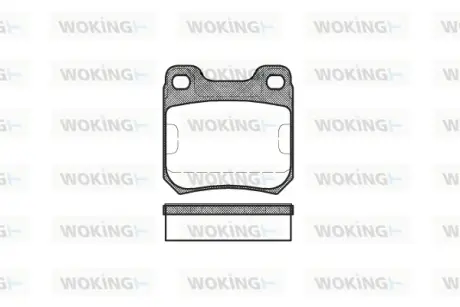 Задні тормозні (гальмівні) колодки WOKING P339340