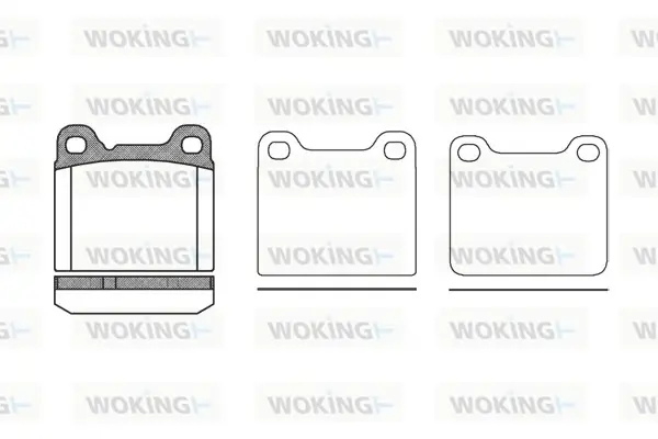 Задні тормозні (гальмівні) колодки WOKING P3573.20 (фото 1)