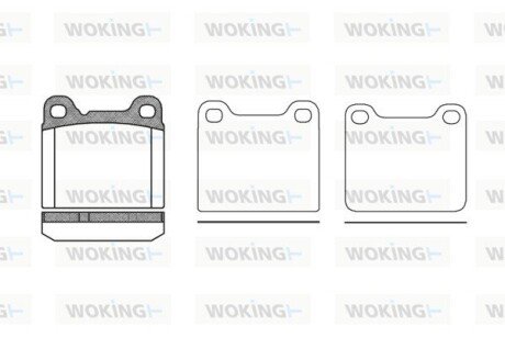 Задние тормозные колодки woking P3573.20 на Вольво 850