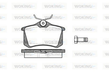 Задні тормозні (гальмівні) колодки woking P3633.01 на Сеат Ibiza 4