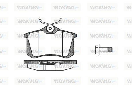 Задні тормозні (гальмівні) колодки woking P3633.05 на Сеат Leon Sportstourer 1