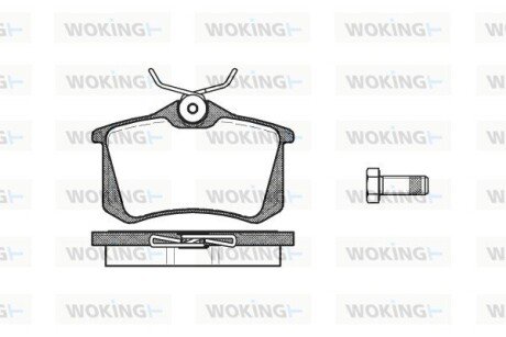 Задние тормозные колодки woking P3633.10 на Сеат Leon 3