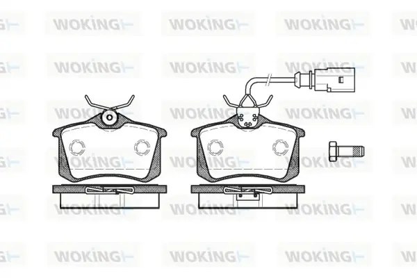Задние тормозные колодки WOKING P363351