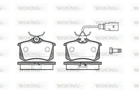 Задние тормозные колодки WOKING P363351 Форд Галакси