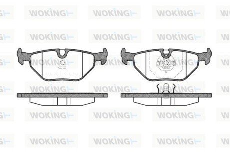 Задние тормозные колодки woking P3653.00 на Бмв E38