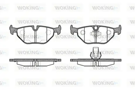 Задние тормозные колодки WOKING P365315 Бмв E39