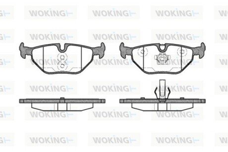 Задні тормозні (гальмівні) колодки woking P3653.40 на Бмв Е36