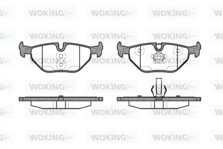 Задні тормозні (гальмівні) колодки WOKING P365340