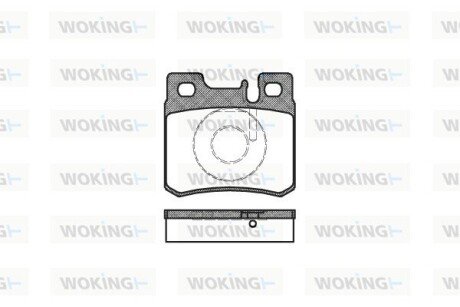 Задние тормозные колодки woking P3823.20