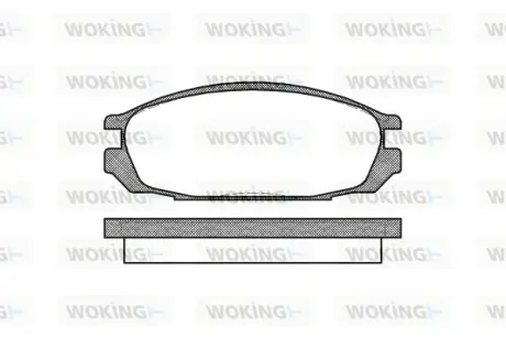 Задні тормозні (гальмівні) колодки WOKING P3923.00