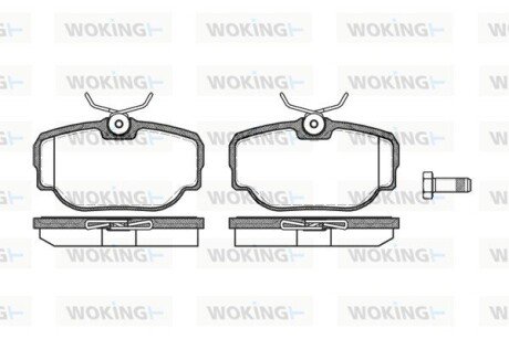 Задние тормозные колодки woking P4773.00 на Рендж (ленд) ровер Дискавери 2