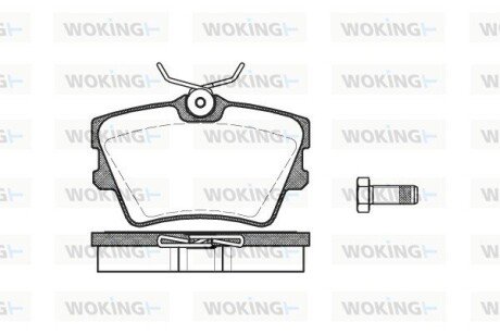 Задні тормозні (гальмівні) колодки woking P4913.00