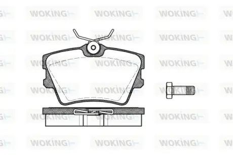 Задні тормозні (гальмівні) колодки WOKING P491300