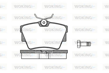 Задние тормозные колодки woking P4913.30 на Ниссан Примастар