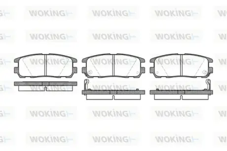 Задние тормозные колодки WOKING P526302 Опель Фронтера б
