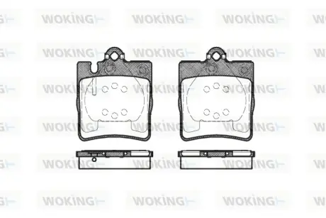 Задні тормозні (гальмівні) колодки WOKING P6093.10