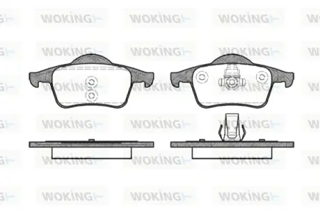 Задні тормозні (гальмівні) колодки WOKING P614300