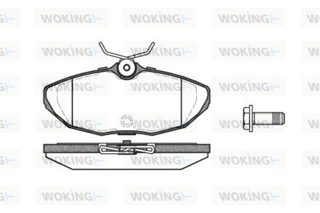 Задні тормозні (гальмівні) колодки woking P6323.00