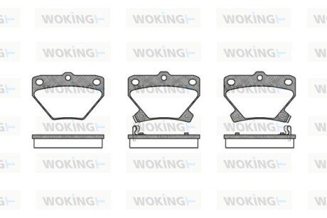 Задние тормозные колодки woking P6413.02