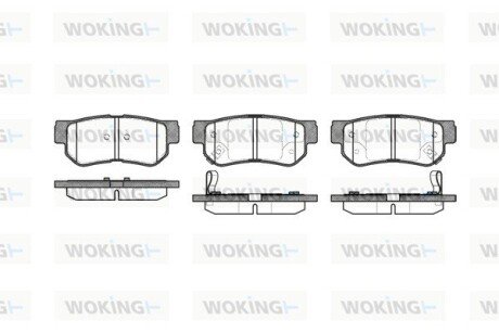 Задние тормозные колодки woking P6463.02 на Hyundai Матрикс