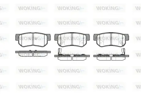 Задні тормозні (гальмівні) колодки WOKING P646302