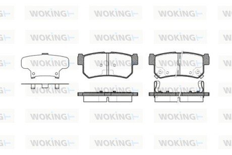 Задние тормозные колодки woking P6463.62