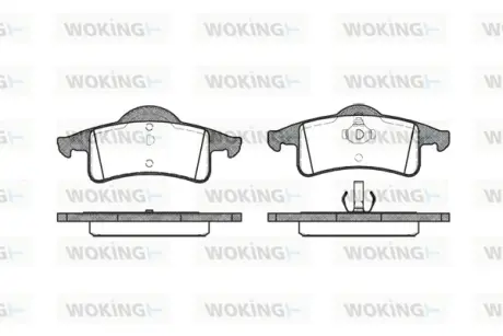 Задние тормозные колодки WOKING P658300 Jeep Grand Cherokee