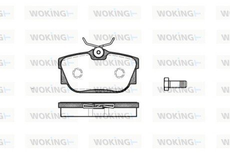 Задні тормозні (гальмівні) колодки woking P6673.00 на Фольксваген Транспортер т4