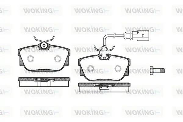 Задние тормозные колодки WOKING P6673.01