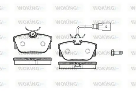 Задние тормозные колодки WOKING P6673.01
