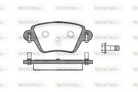 Задні тормозні (гальмівні) колодки WOKING P677310
