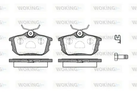 Задні тормозні (гальмівні) колодки WOKING P705312