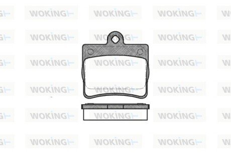 Задні тормозні (гальмівні) колодки woking P7303.00