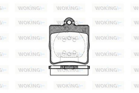 Задні тормозні (гальмівні) колодки woking P7783.00 на Мерседес Clk w208