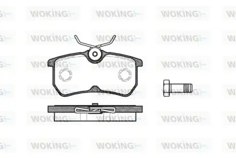 Задні тормозні (гальмівні) колодки WOKING P793300