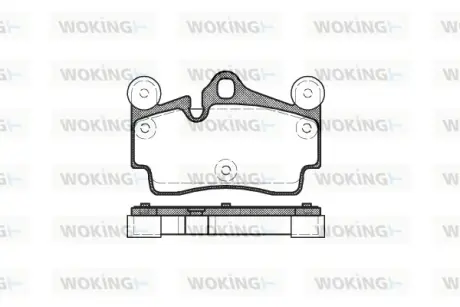 Задние тормозные колодки WOKING P896300 Ауди Q7