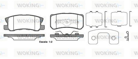 Задние тормозные колодки woking P9033.22 на Крайслер Себринг