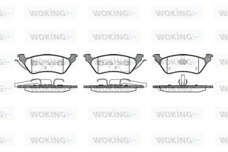 Задні тормозні (гальмівні) колодки woking P9113.00