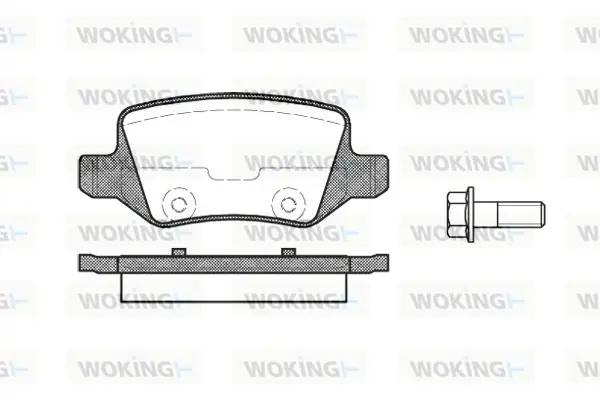 Задние тормозные колодки WOKING P918300