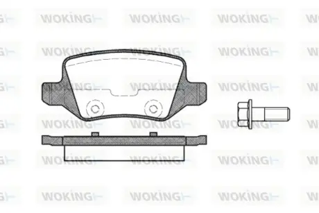 Задние тормозные колодки WOKING P918300 Мерседес W169
