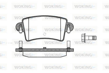 Задні тормозні (гальмівні) колодки woking P9333.00