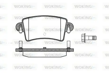 Задні тормозні (гальмівні) колодки WOKING P933300