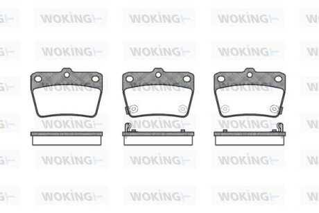 Задние тормозные колодки woking P9393.02