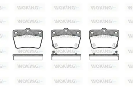 Задние тормозные колодки WOKING P939302 Тойота Рав-4