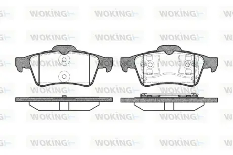 Задні тормозні (гальмівні) колодки WOKING P942300