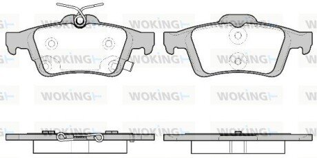 Задні тормозні (гальмівні) колодки woking P942311