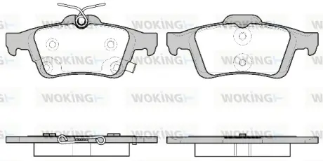 Задні тормозні (гальмівні) колодки WOKING P942311